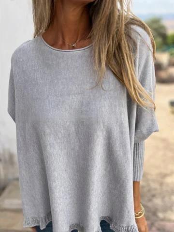 Modern Long Sleeve Lace Knit Top