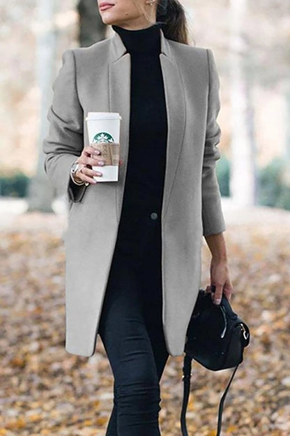 Casual Plain Long Sleeve Jacket