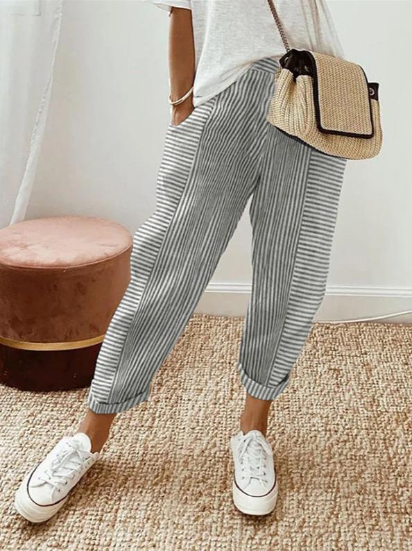 Casual Loose Striped Printed Pants