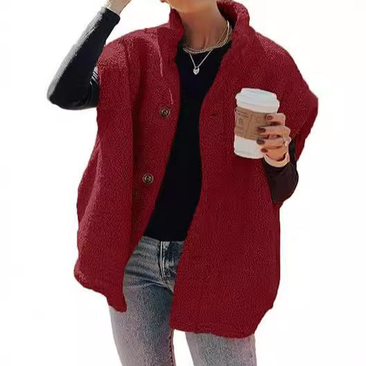 Casual Loose Sleeveless Lamb's Wool Warm Vest