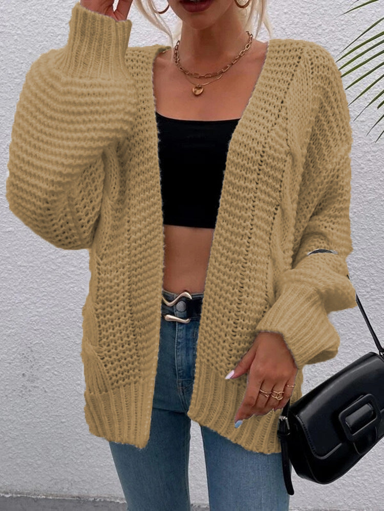 Loose Lantern Long Sleeve Cardigan