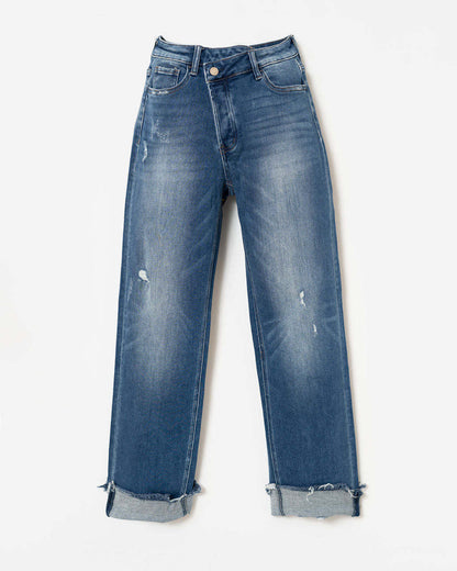 Fashion Individual Casual Loose Jeans