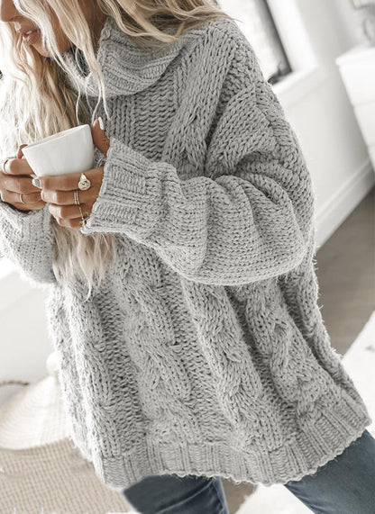 Fashion Loose Turtleneck Knit Sweater