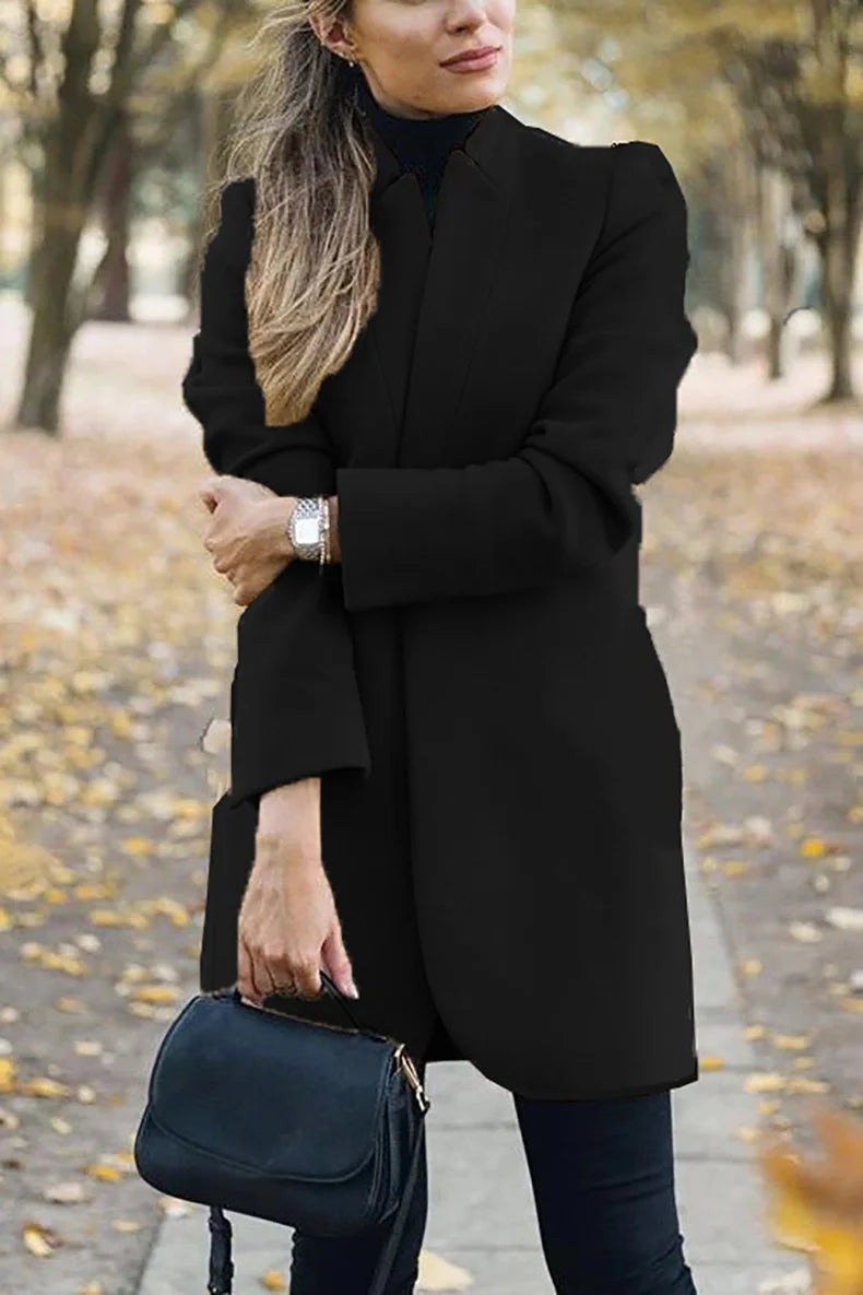 Casual Plain Long Sleeve Jacket