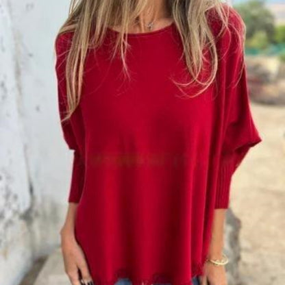 Modern Long Sleeve Lace Knit Top