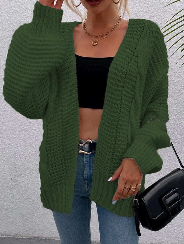 Loose Lantern Long Sleeve Cardigan