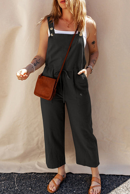 Solid Color Camisole Vest Sleeveless Jumpsuit