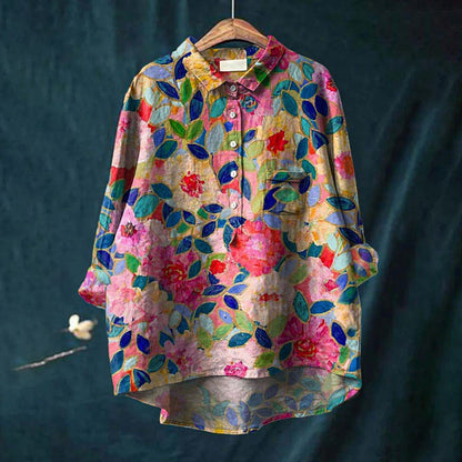 Vintage Print Long Sleeve Shirt