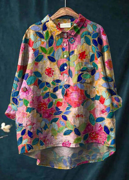 Vintage Print Long Sleeve Shirt