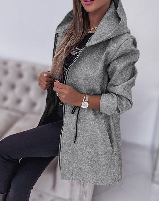 Modern Plainr Casual Long Sleeve Outerwear