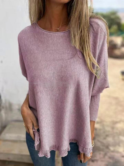 Modern Long Sleeve Lace Knit Top