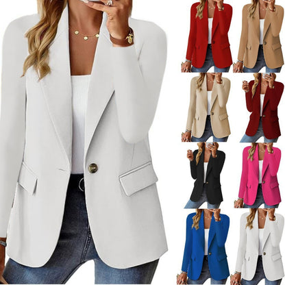 Popular Plain Long Sleeve Lapel Blazer