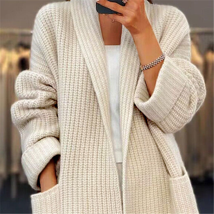 Classy Pocket Stitching Cardigan