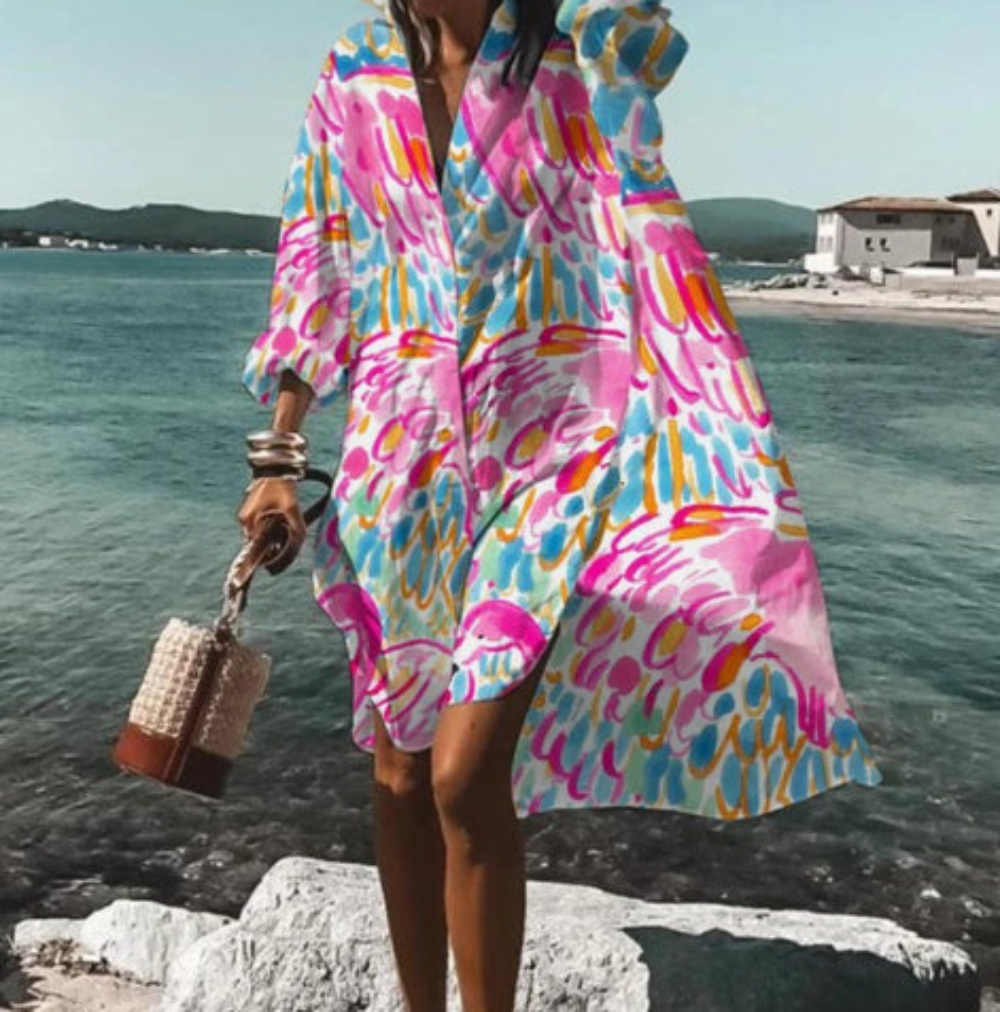 Casual Printed Beach Resort Dress