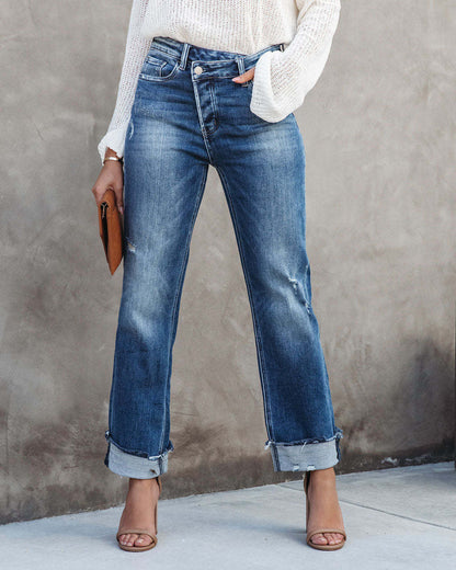 Fashion Individual Casual Loose Jeans