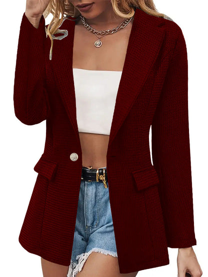 Fashion Casual Solid Color Long Sleeve Coat