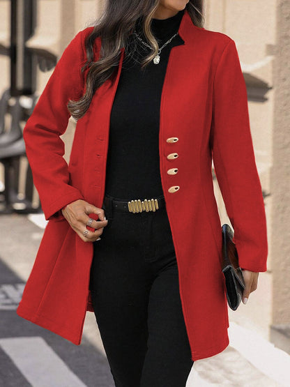 Modern Casual Plain Long Sleeve Coat