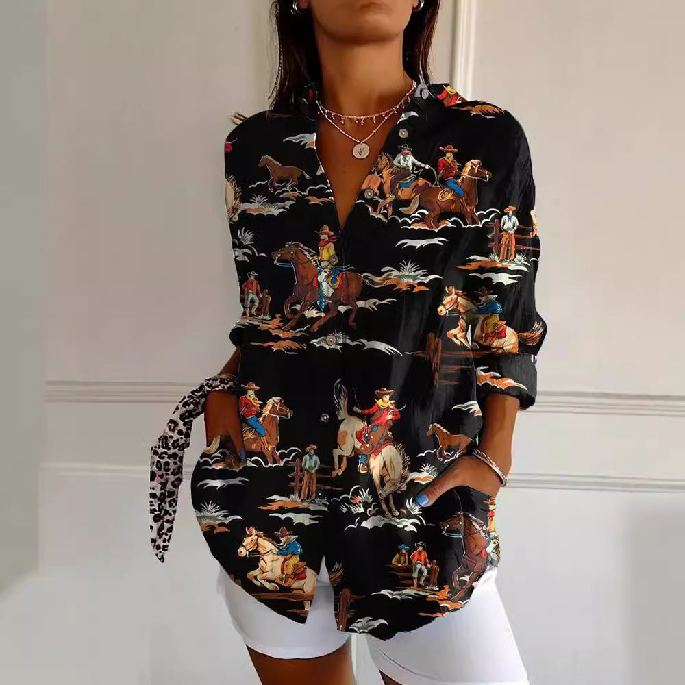 Summer Animal Pattern Printed Shirt