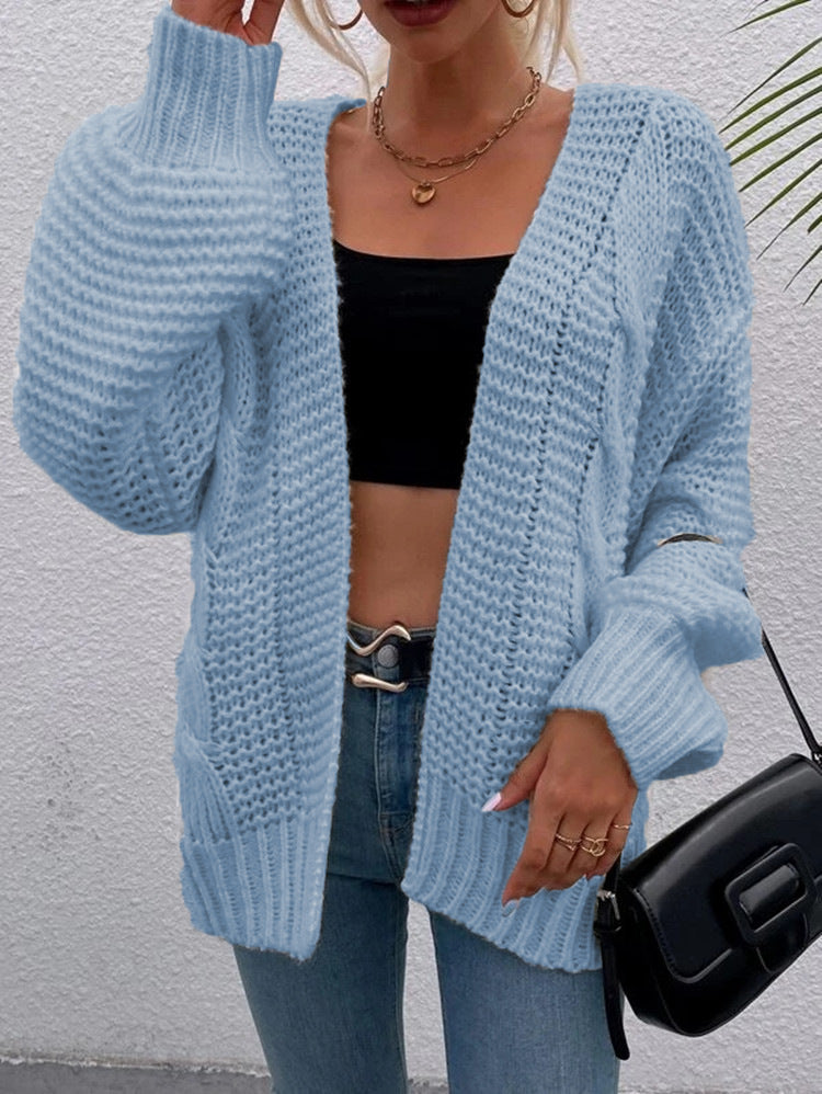 Loose Lantern Long Sleeve Cardigan