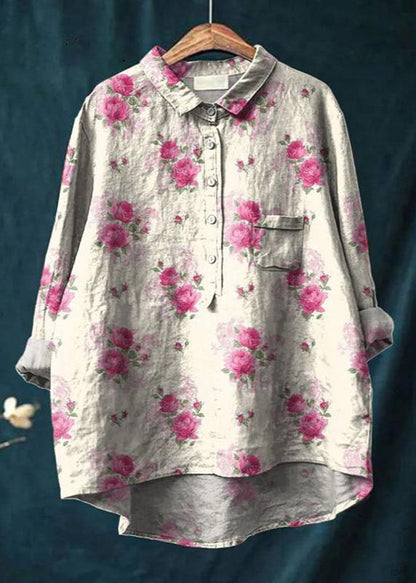 Vintage Print Long Sleeve Shirt