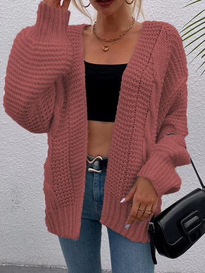 Loose Lantern Long Sleeve Cardigan